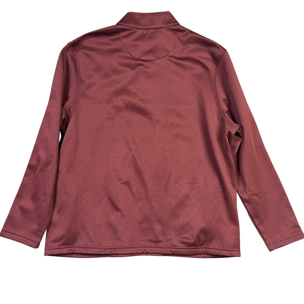Callaway Pullover Mens XL Maroon Quarter Zip Textured Ribbed Performance New - Picture 6 of 9